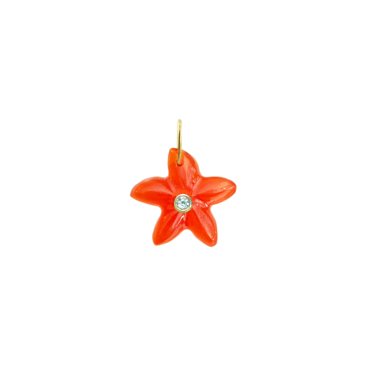 Star Fish Gemstone Pendant With Topaz