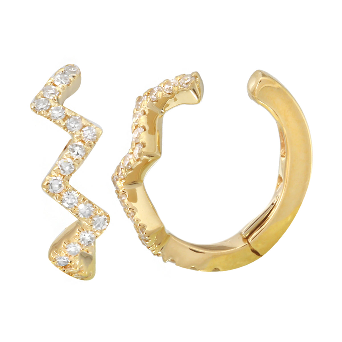 Chevron Diamond Ear Cuff Earring