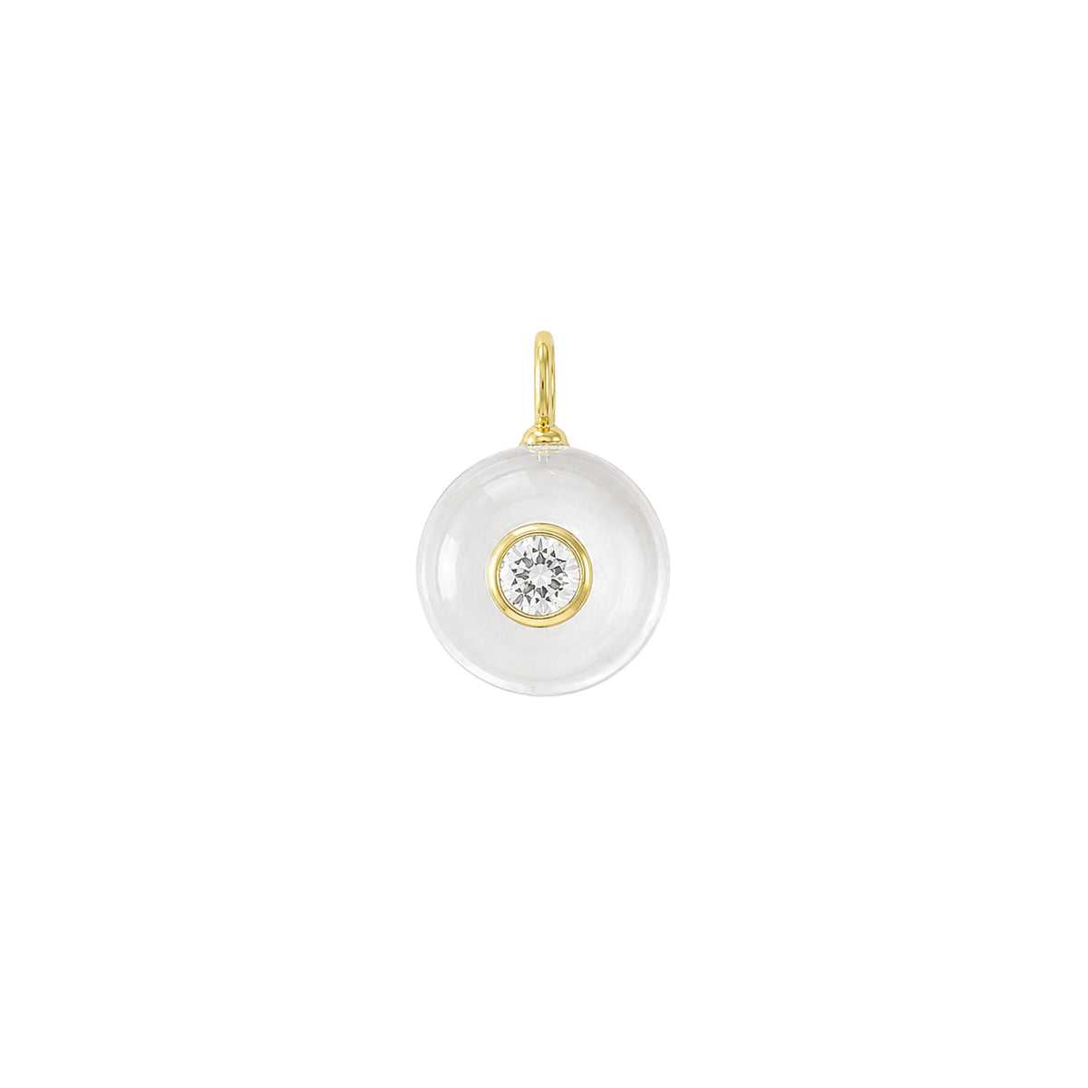 Clear Quartz Gemstone Pendant With Topaz