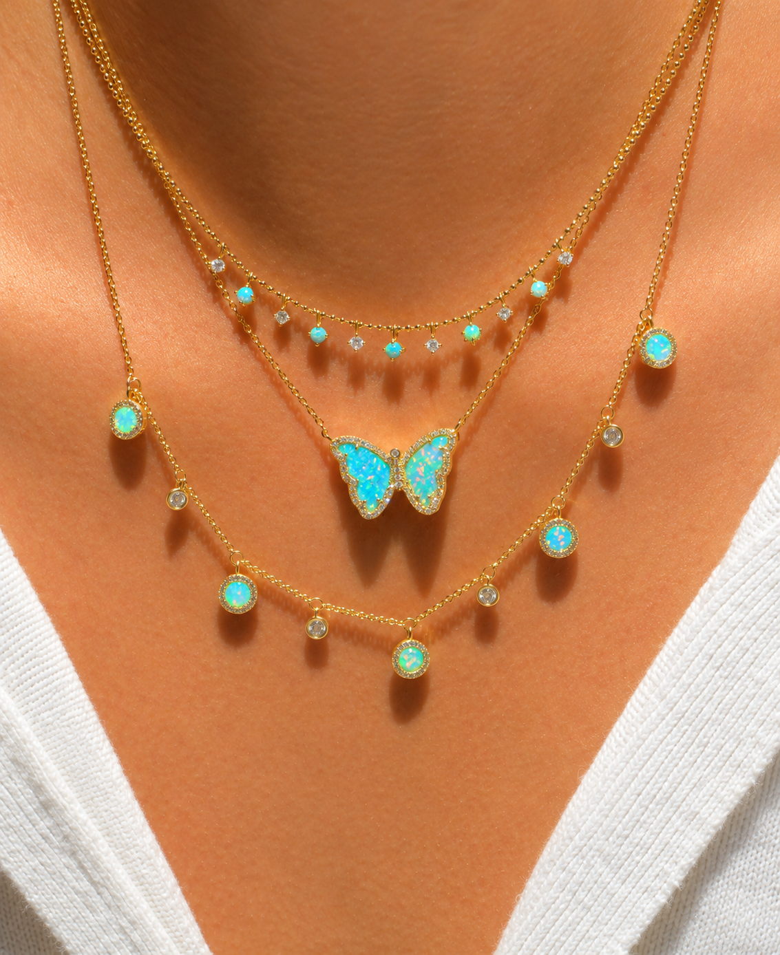 Drops of Jupiter Opal Necklace