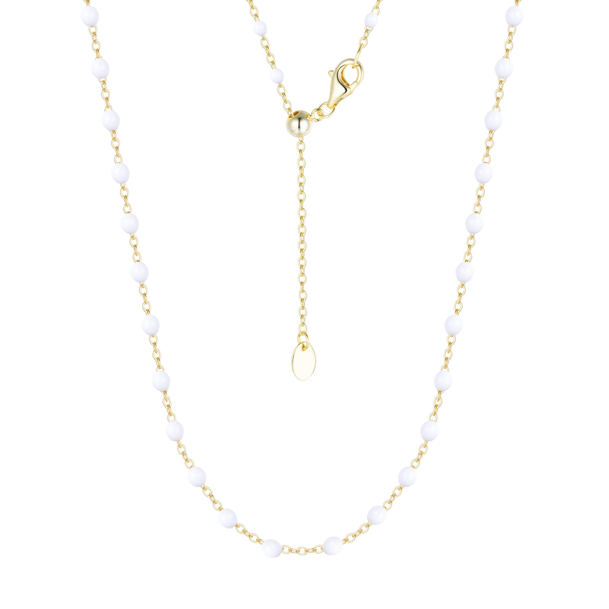 Enamel Beaded Chain Necklace - Large