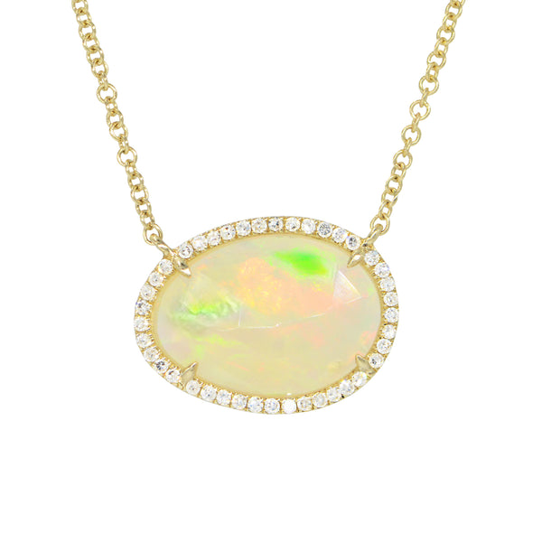 Black & Gold Collection Necklace in Ethiopian Opal - Biographie