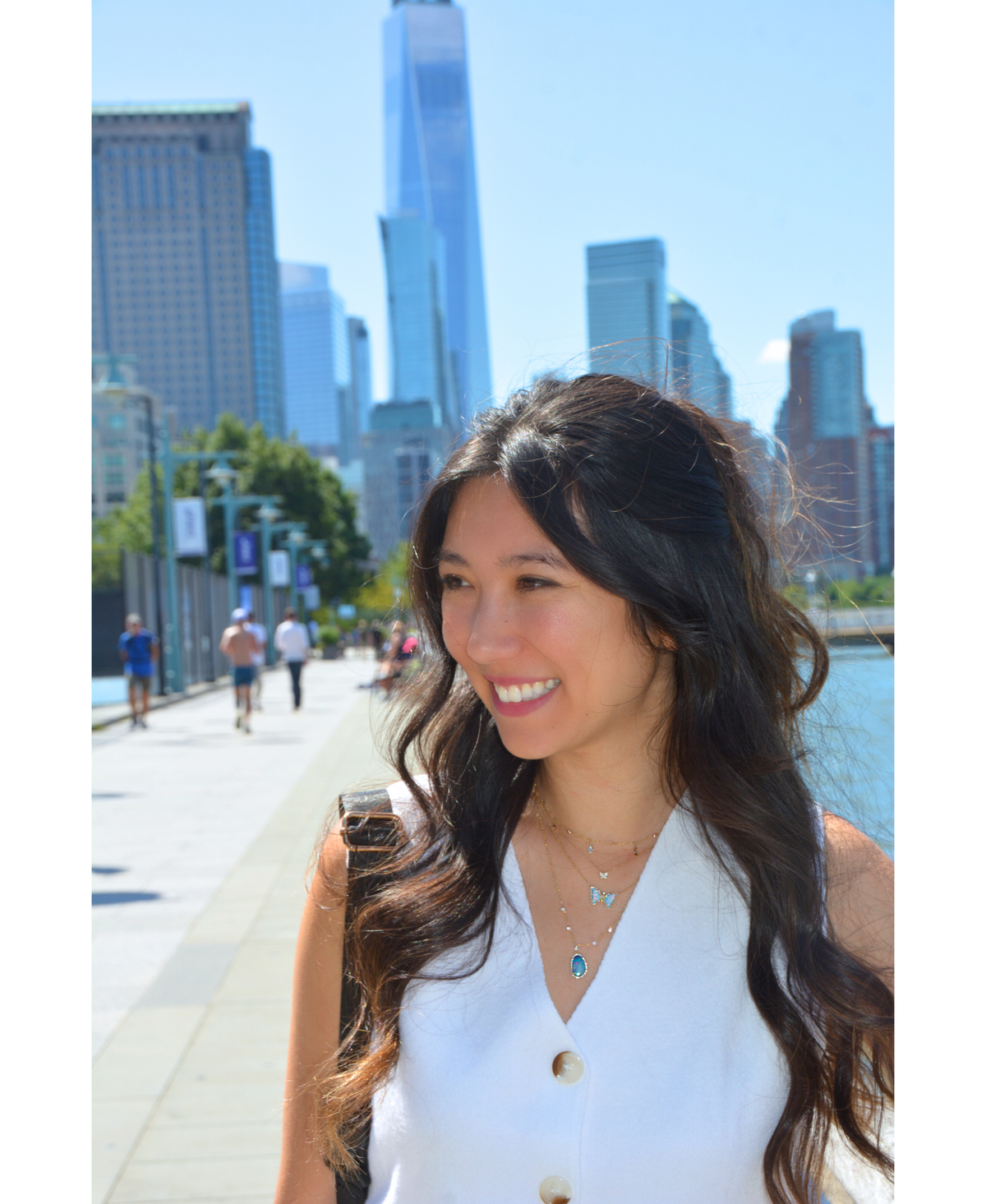Blue and Purple Opal Necklace With Lab-Grown Diamonds