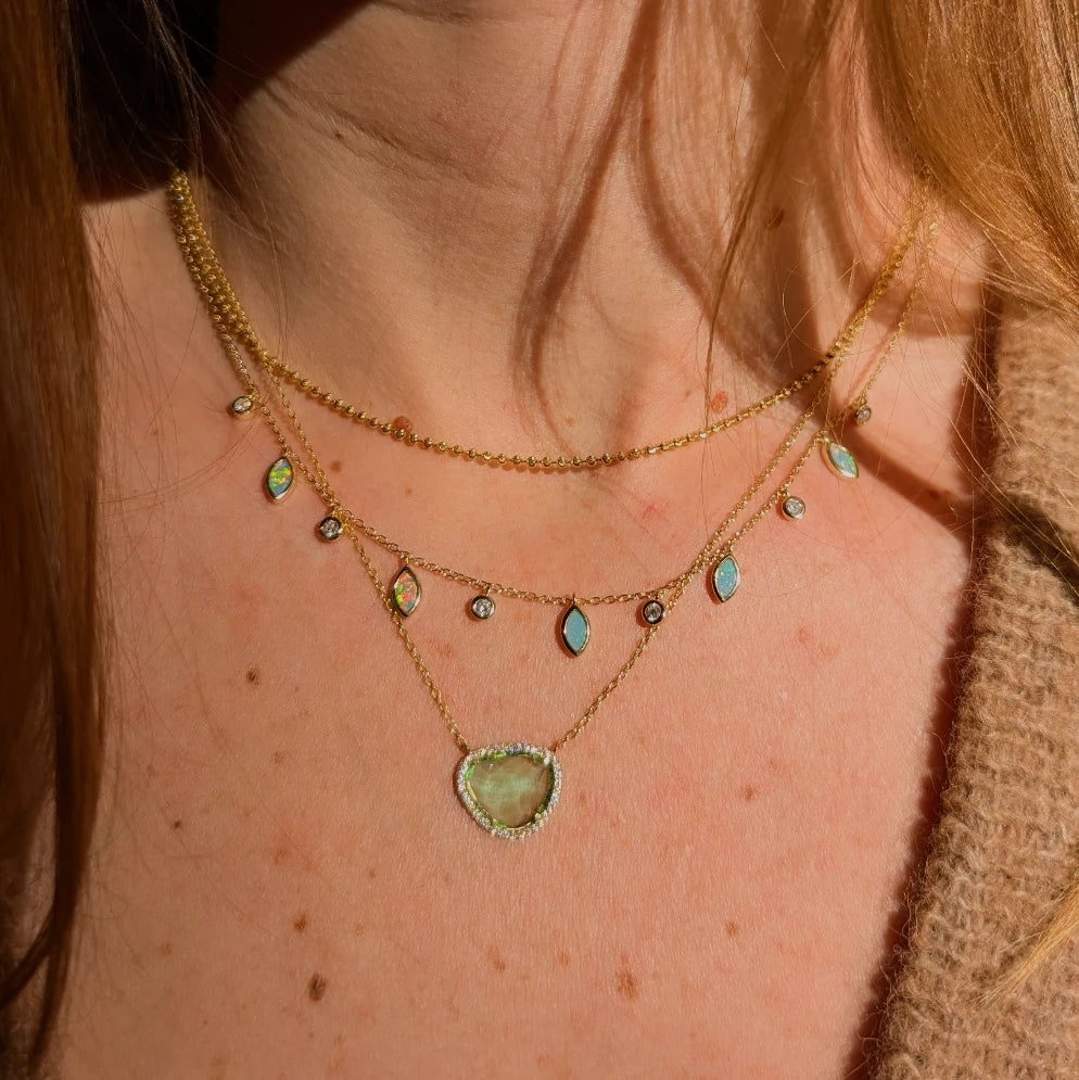 Drops of Spring Opal Necklace