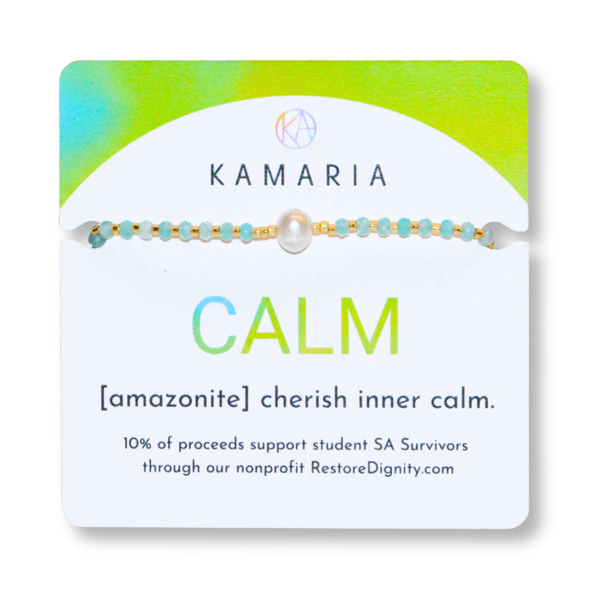 Lumira bracelet pearl beads calm amazonite