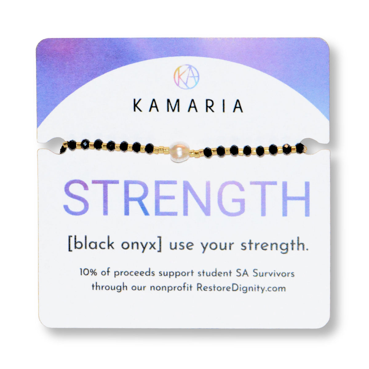 Lumira bracelet pearl beads strength black onyx