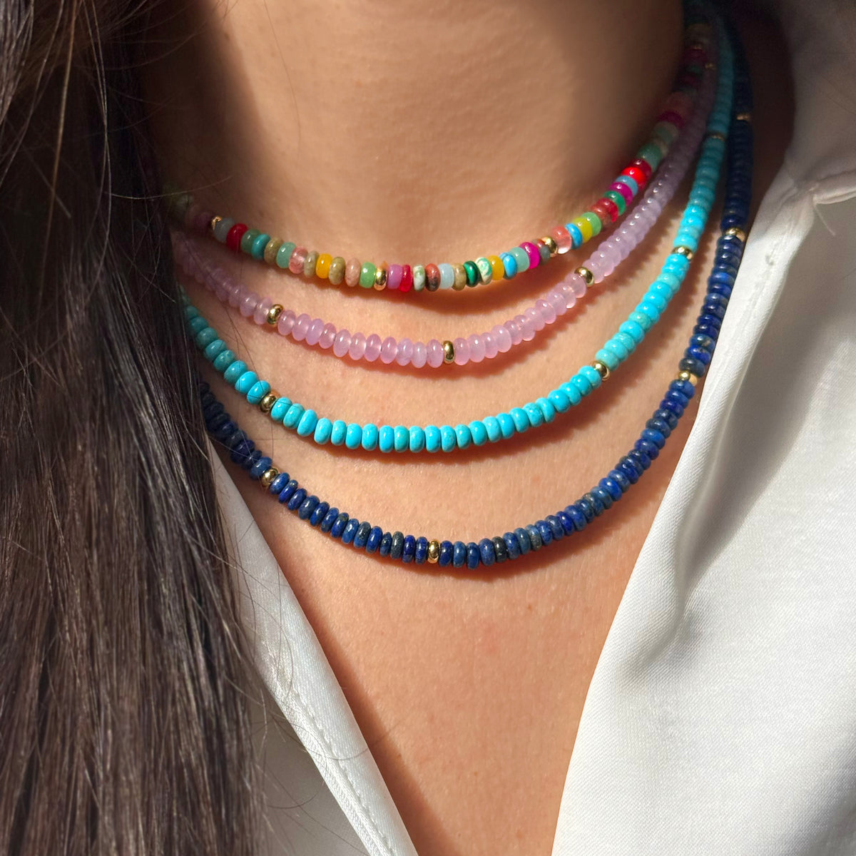 Charis Medium Gemstone Necklace