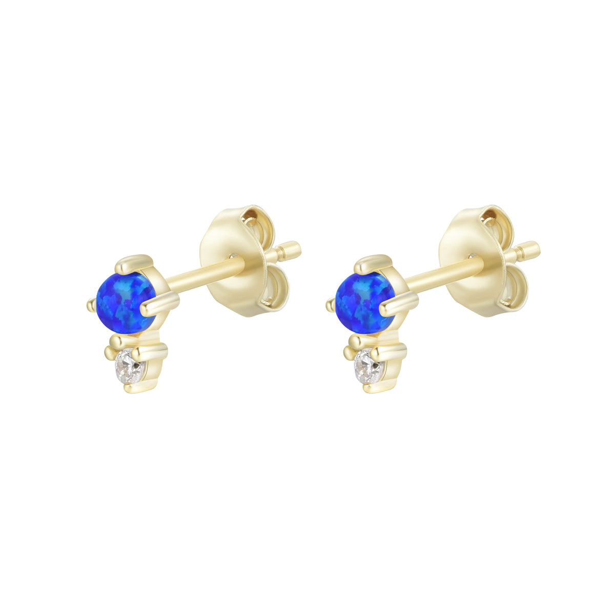 mini opal seed stud earrings indigo