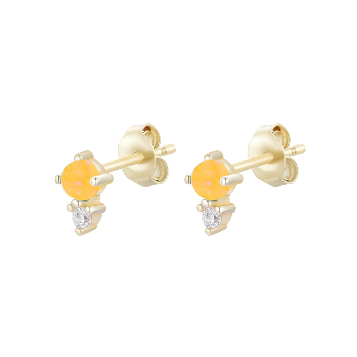 mini opal seed stud earrings ltangerine opal