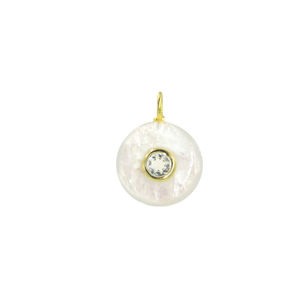 Moonstone Gemstone Pendant With Topaz