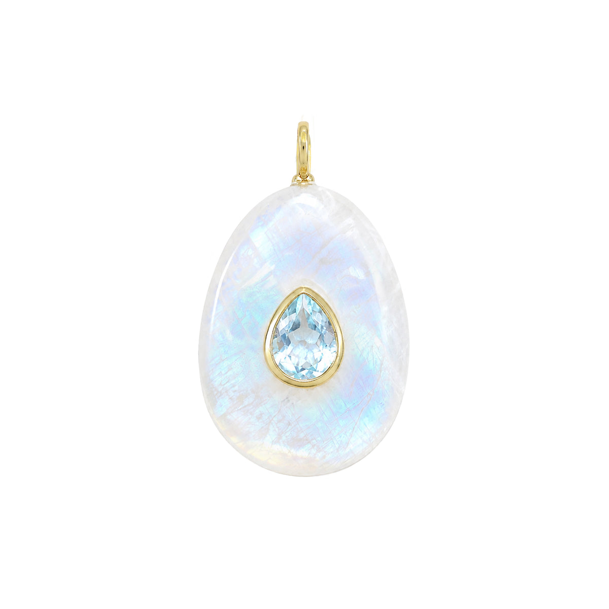 Moonstone Gemstone Pendant With Topaz