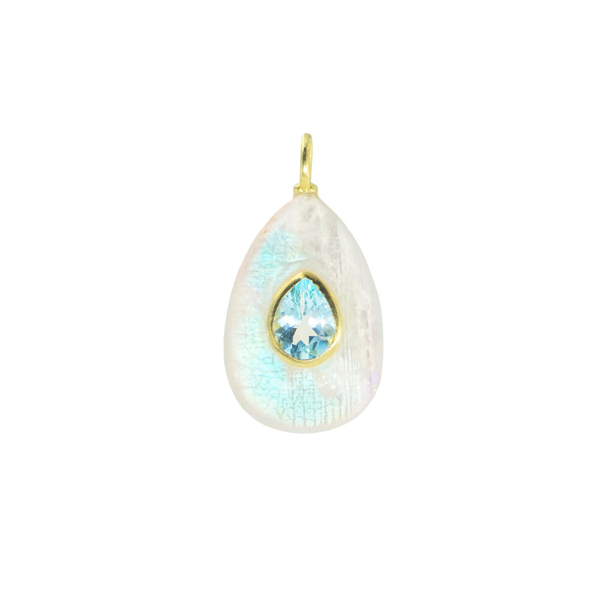 Moonstone Gemstone Pendant With Topaz