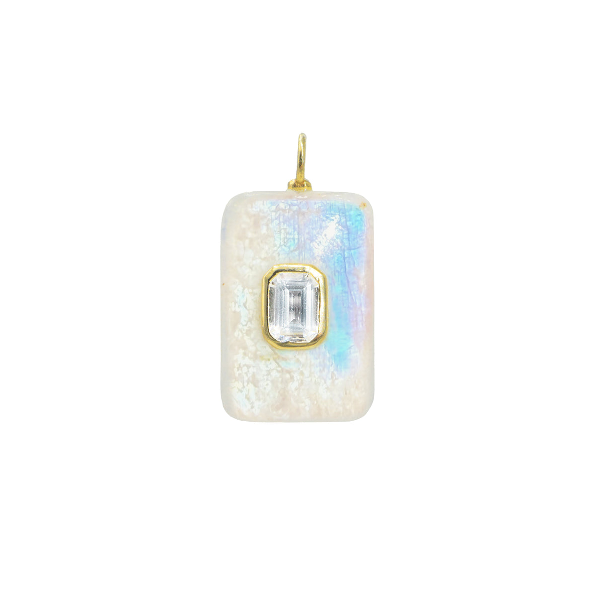 Moonstone Gemstone Pendant With Topaz