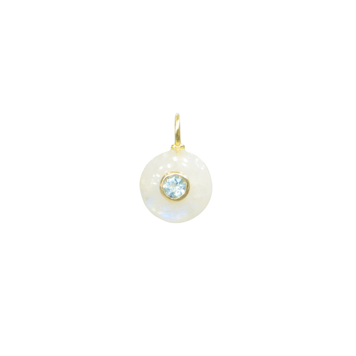 Moonstone Gemstone Pendant With Topaz