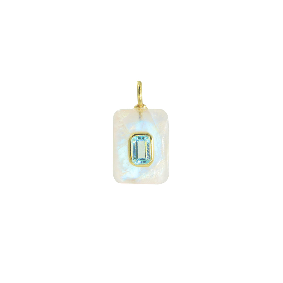 Moonstone Gemstone Pendant With Topaz