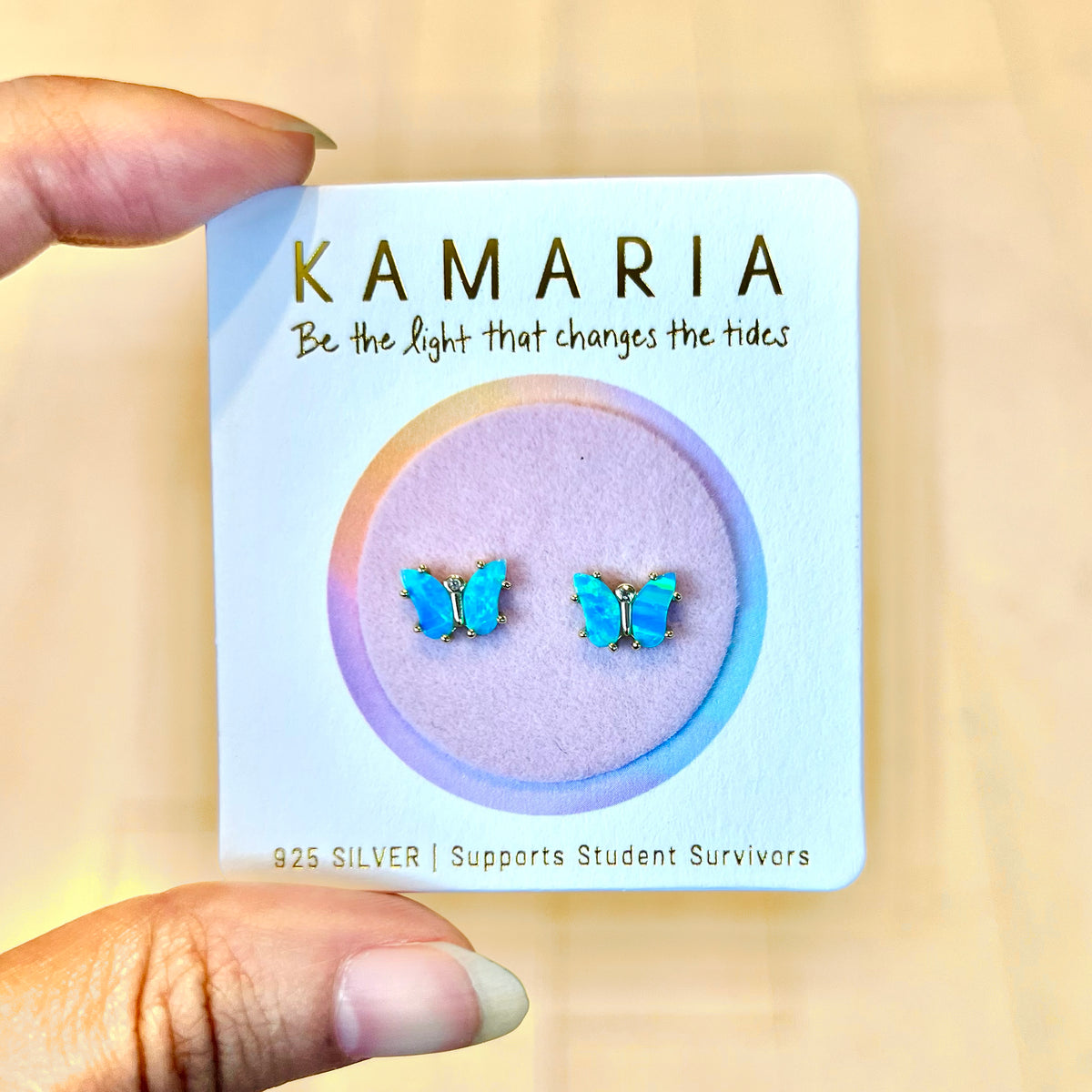 Opal Butterfly Stud Earrings