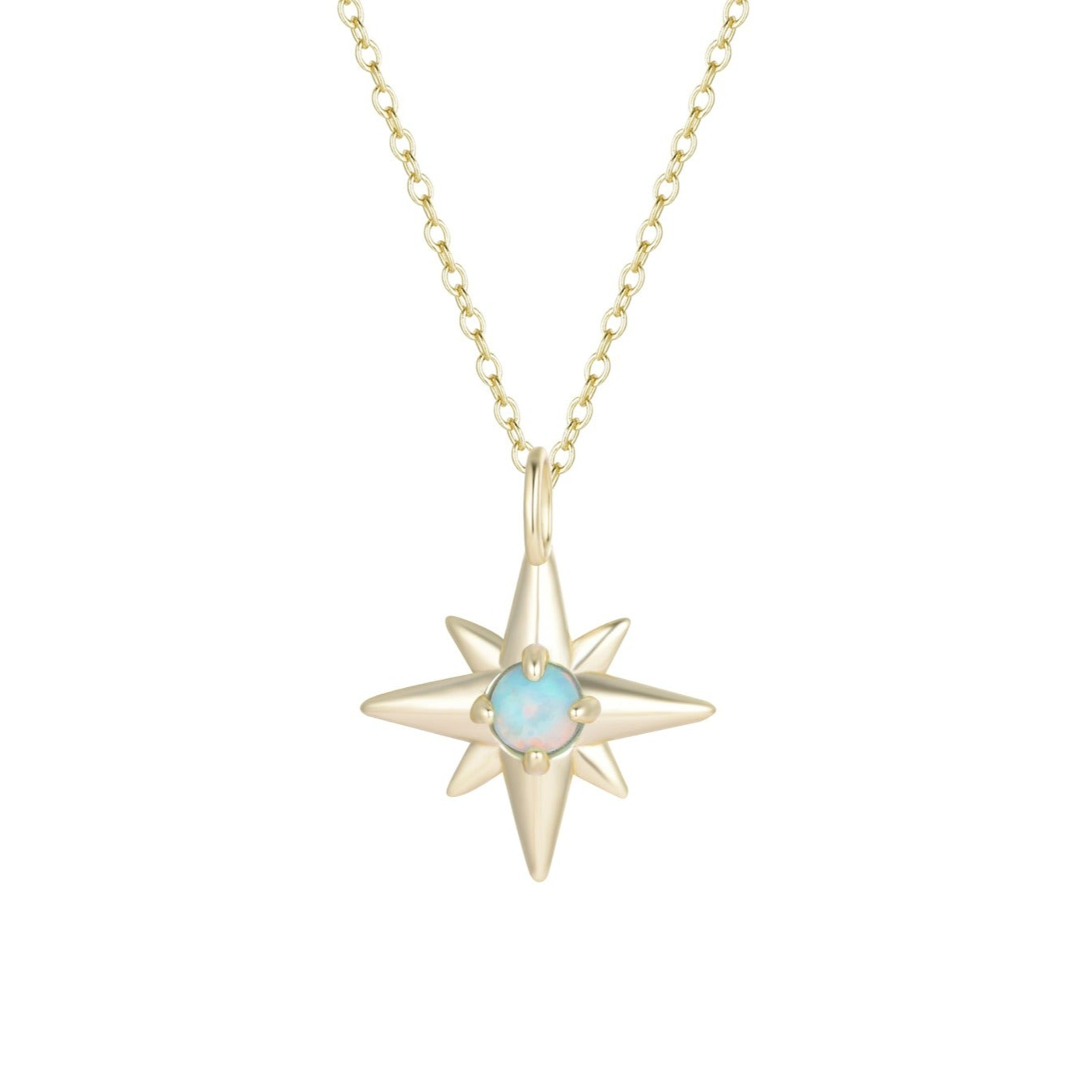Opal Star Charm Necklace KAMARIA