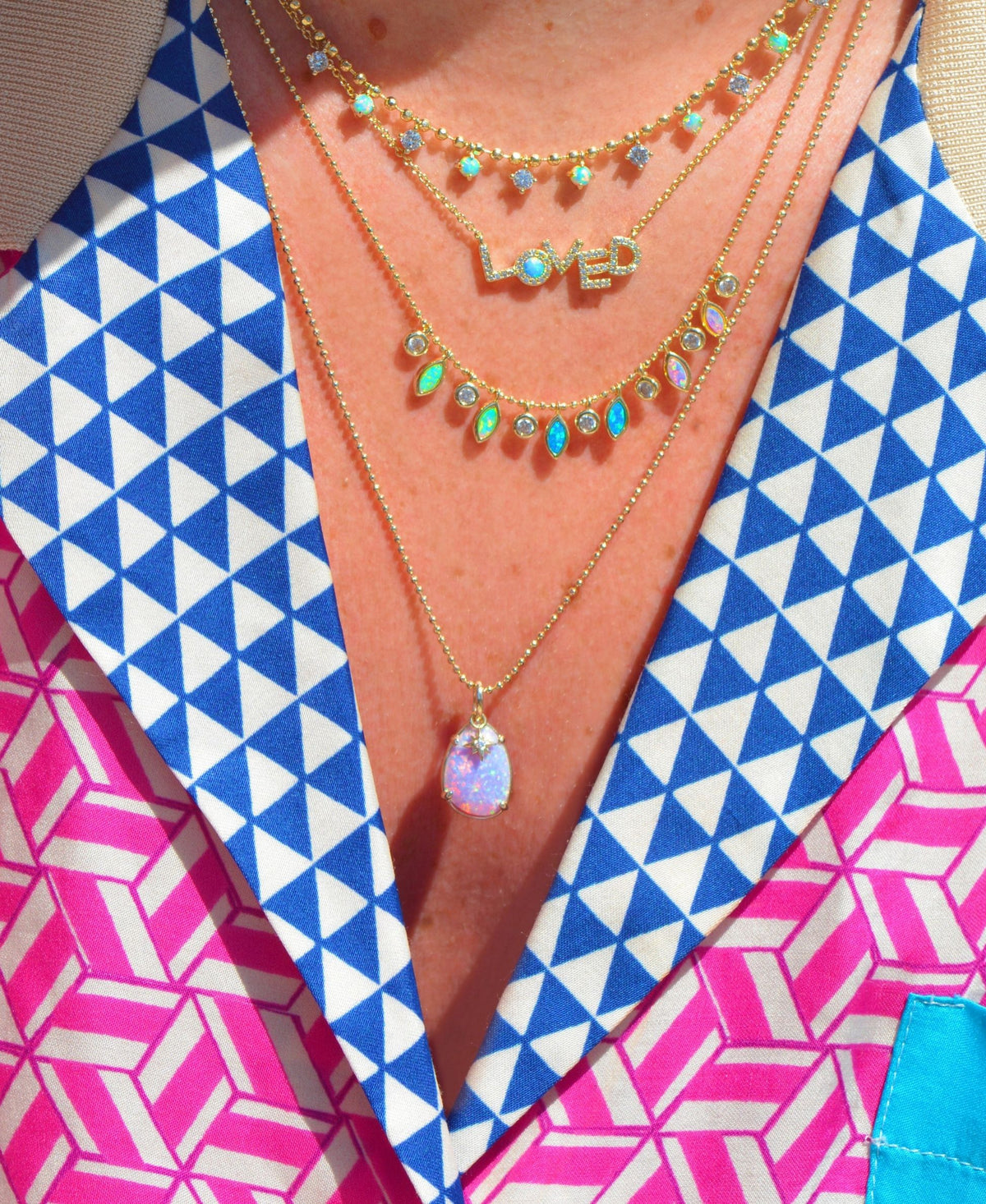 Stella Opal Pendant Necklace with Star Charm