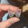pink and purple tourmaline butterfly necklace with diamonds