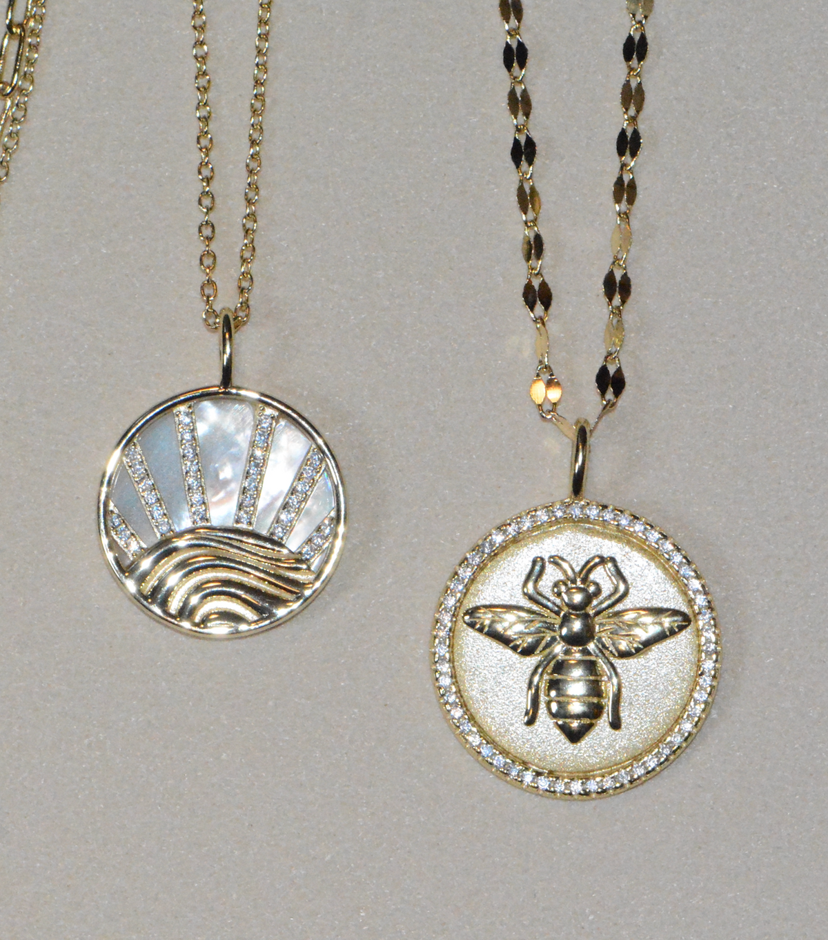 Ocean Pearl Sunset Necklace With Crystals