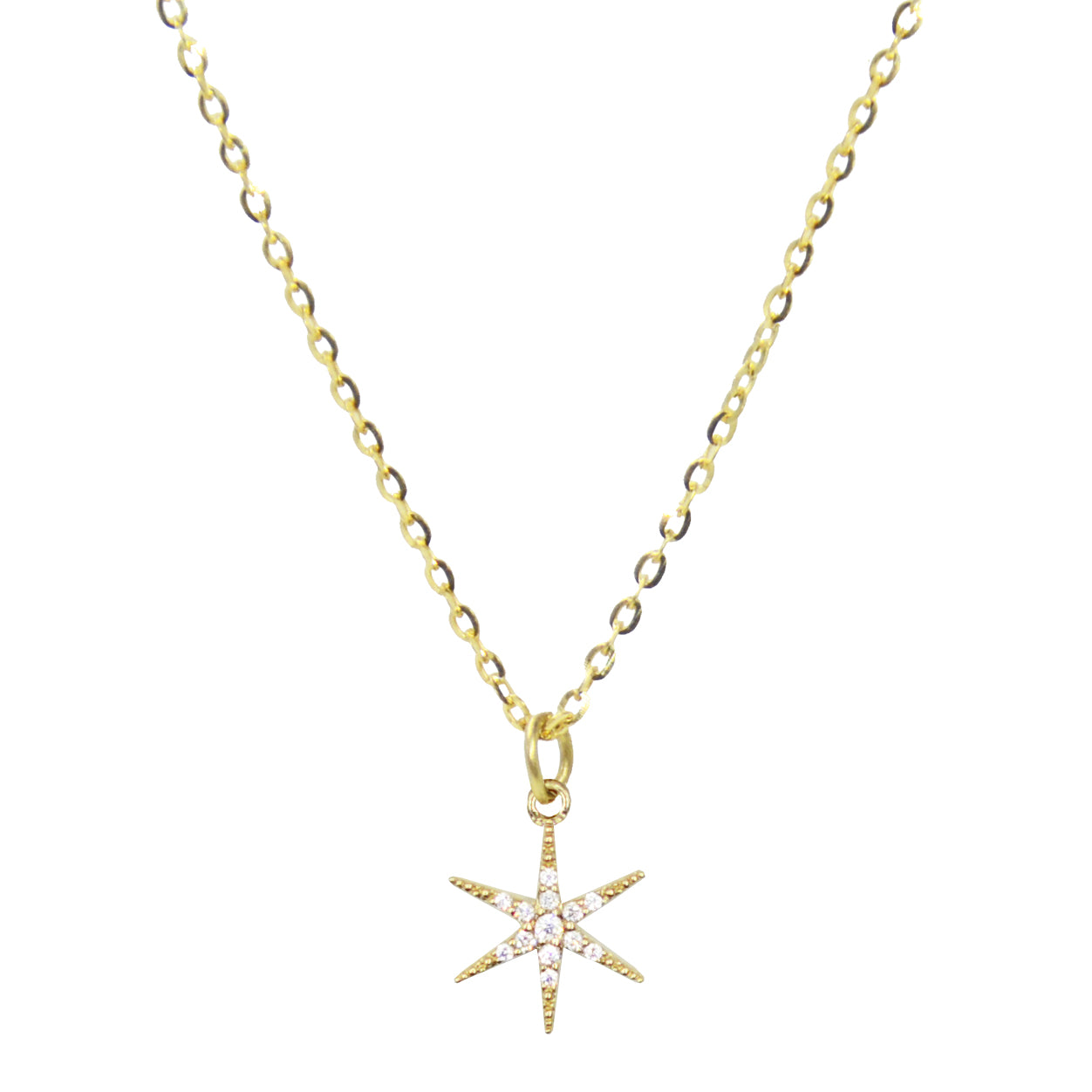 Starburst Charm on Simple Chain