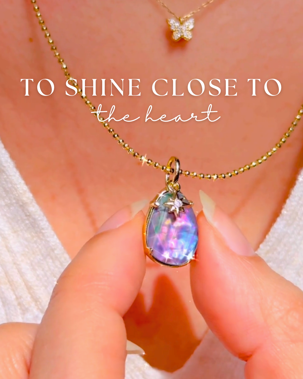 Stella Pearl Doublet Pendant Necklace with Star Charm