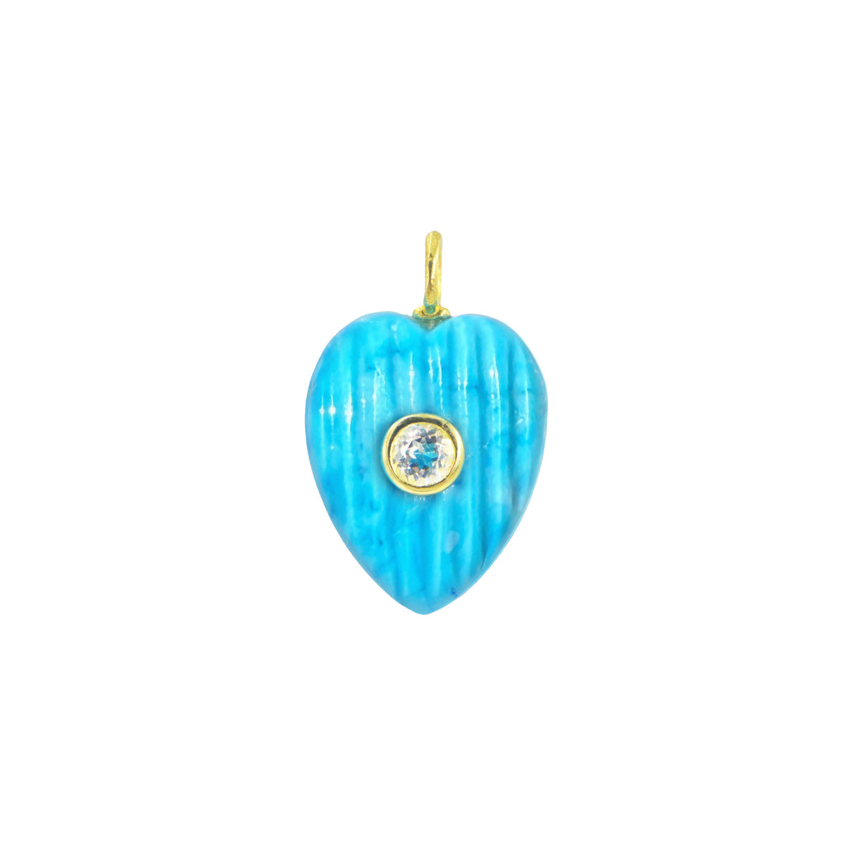Turquoise Howlite Gemstone Pendant With Topaz