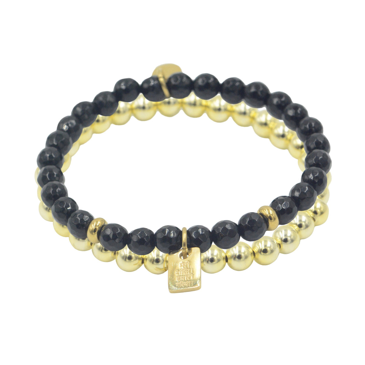 black onyx stacking bracelet