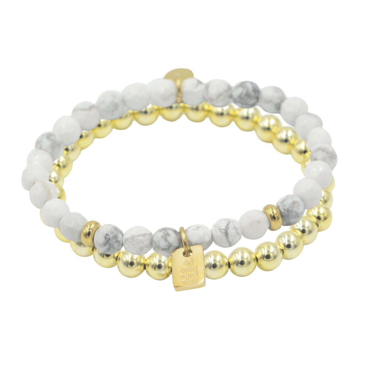 Star Charm with Howlite Charity Bracelet