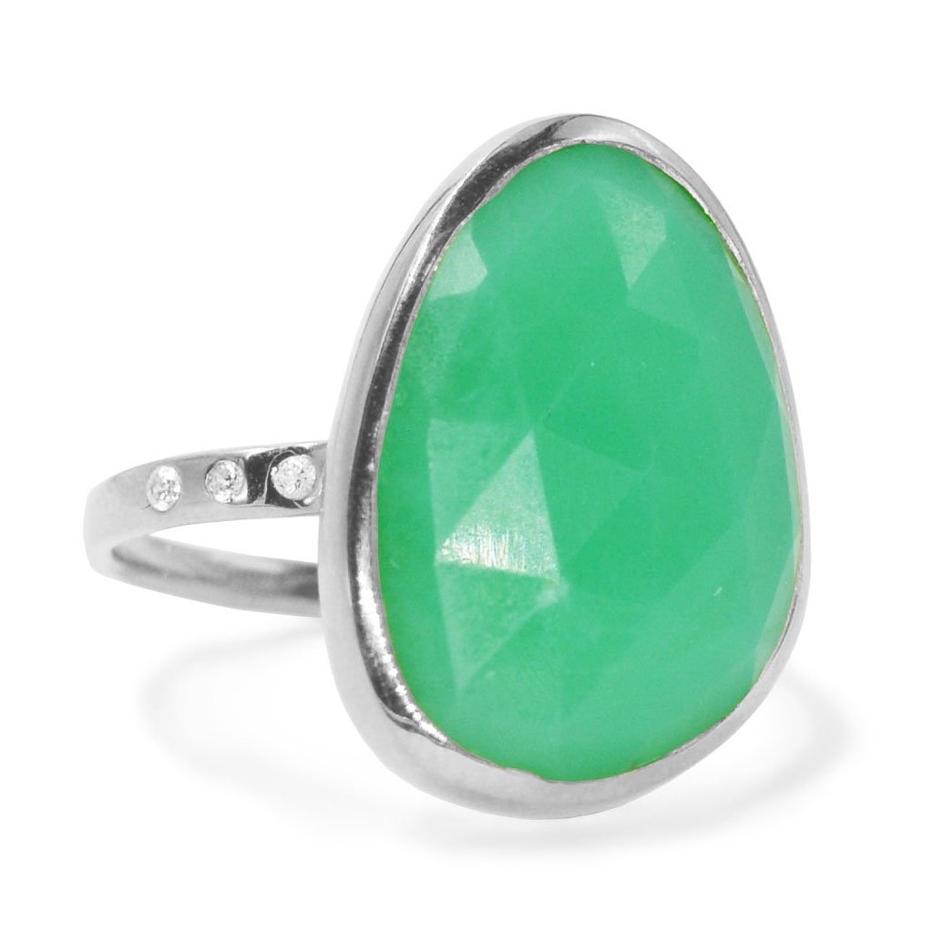 Chrysoprase Gemstone Ring