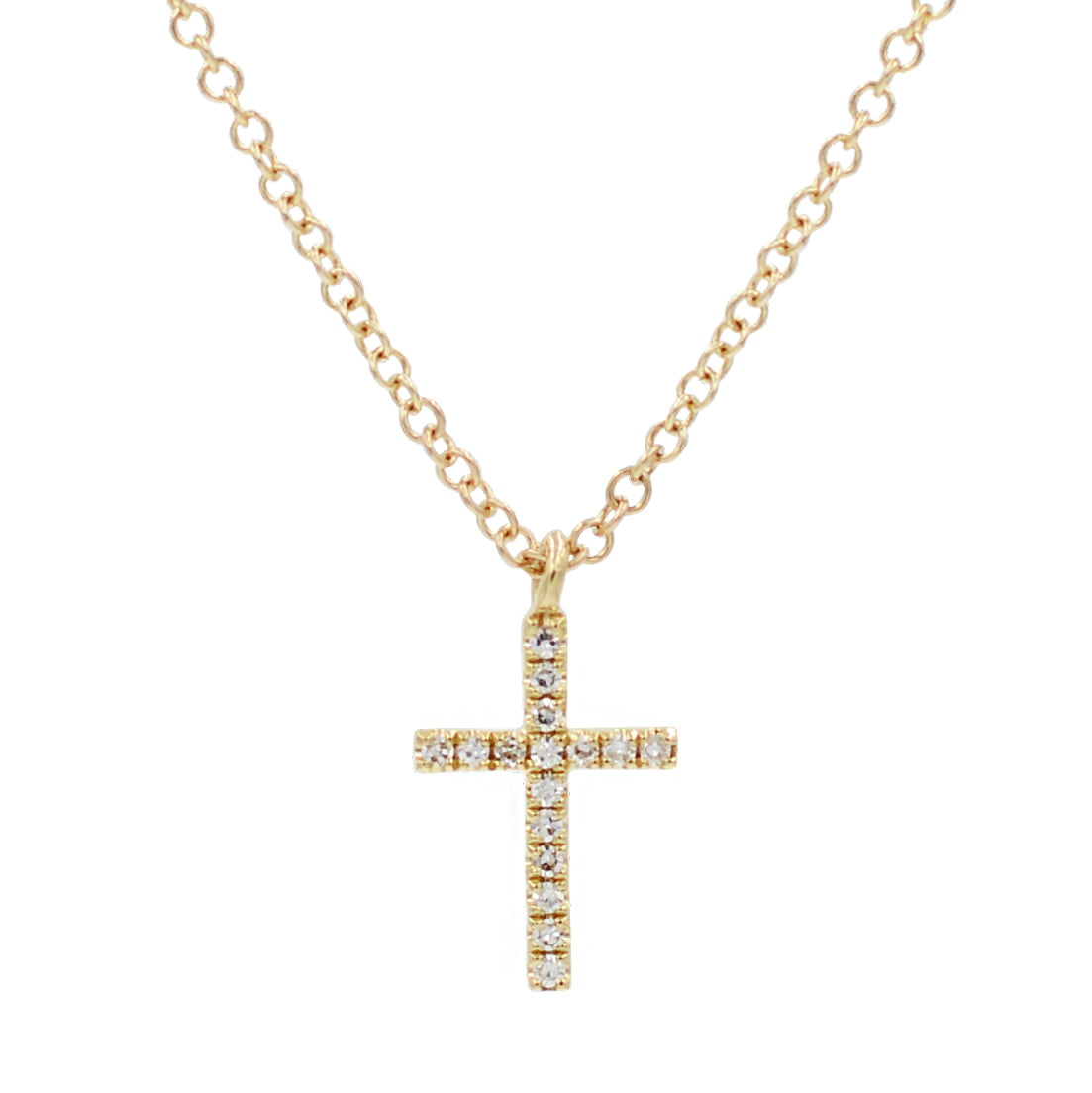 Diamond Cross Necklace - Mini