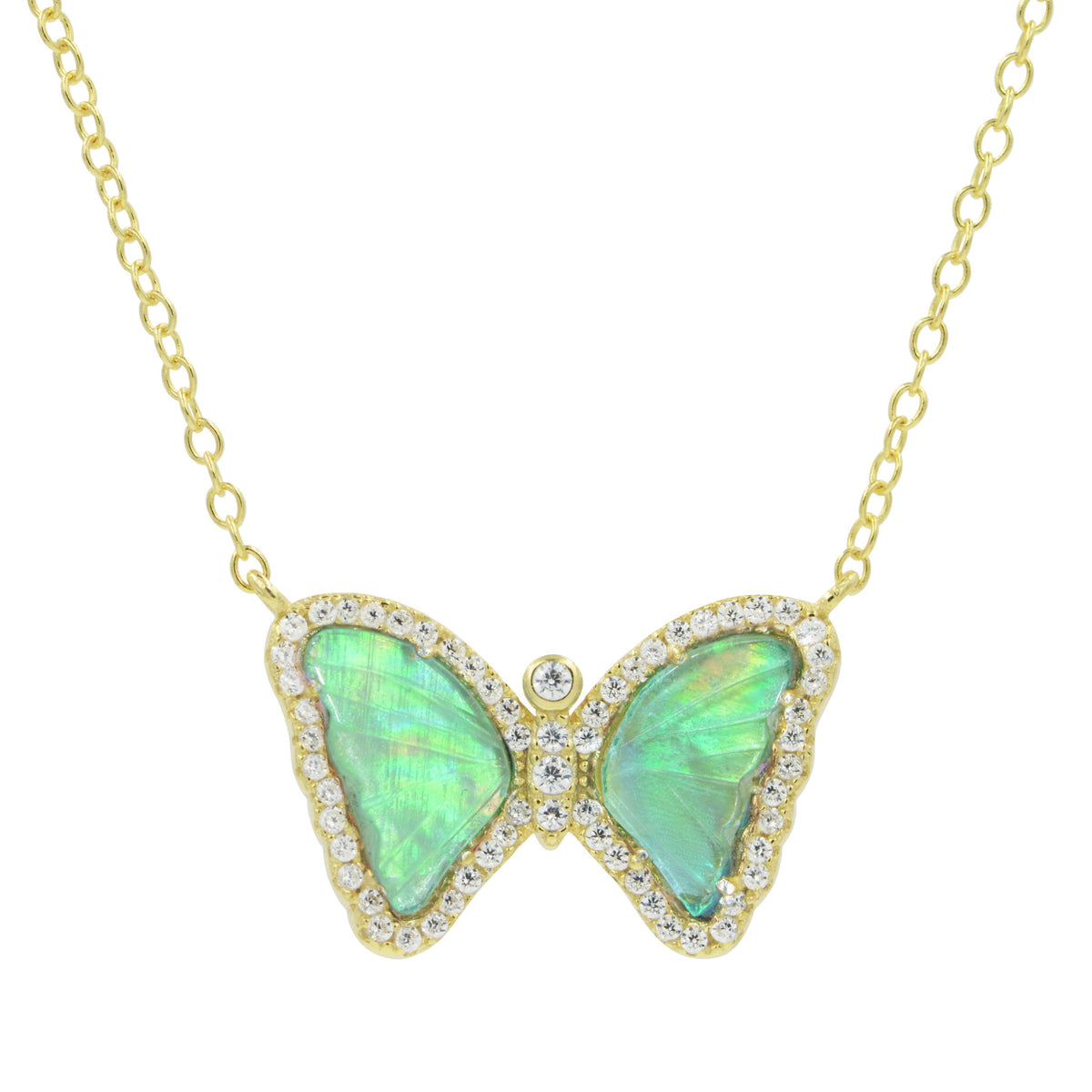 Mini Mother-of-Pearl Butterfly Necklace