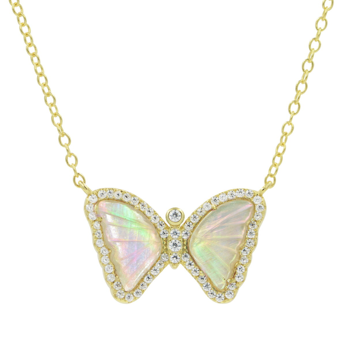 Mini Mother-of-Pearl Butterfly Necklace