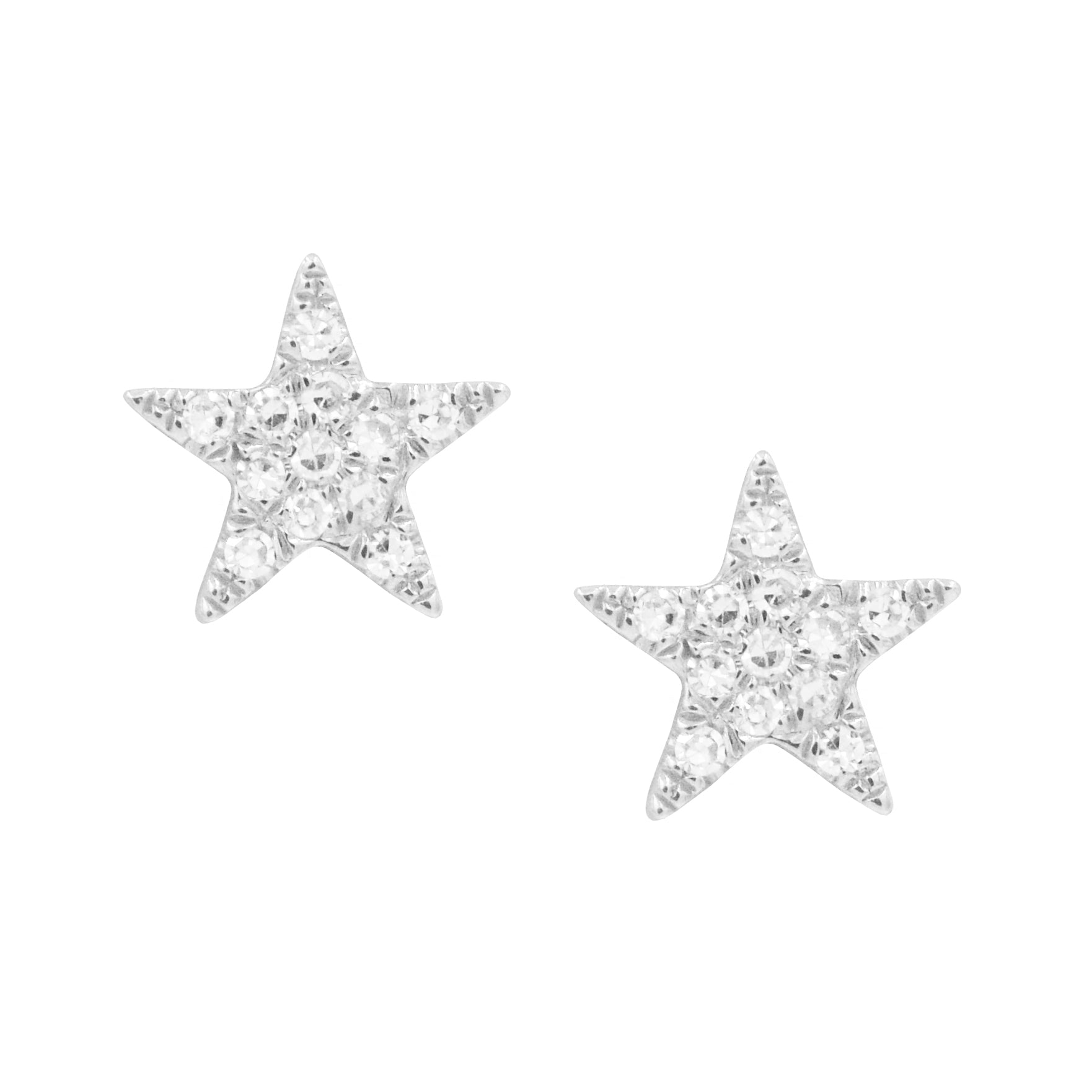 Star Diamond Stud Earrings in 14k Gold - KAMARIA
