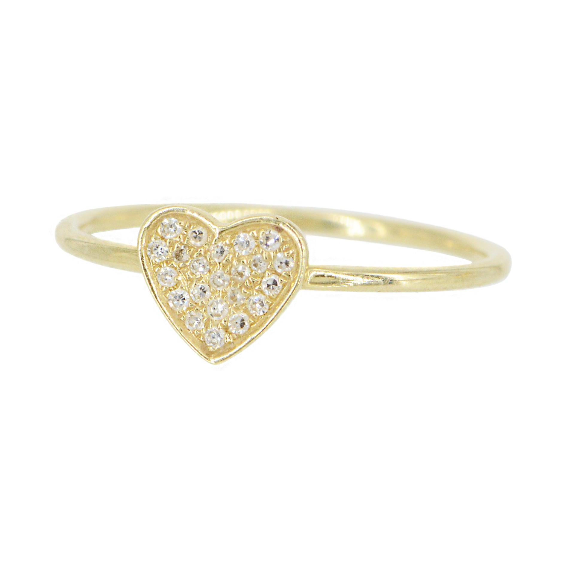 Heart Ring with Diamonds