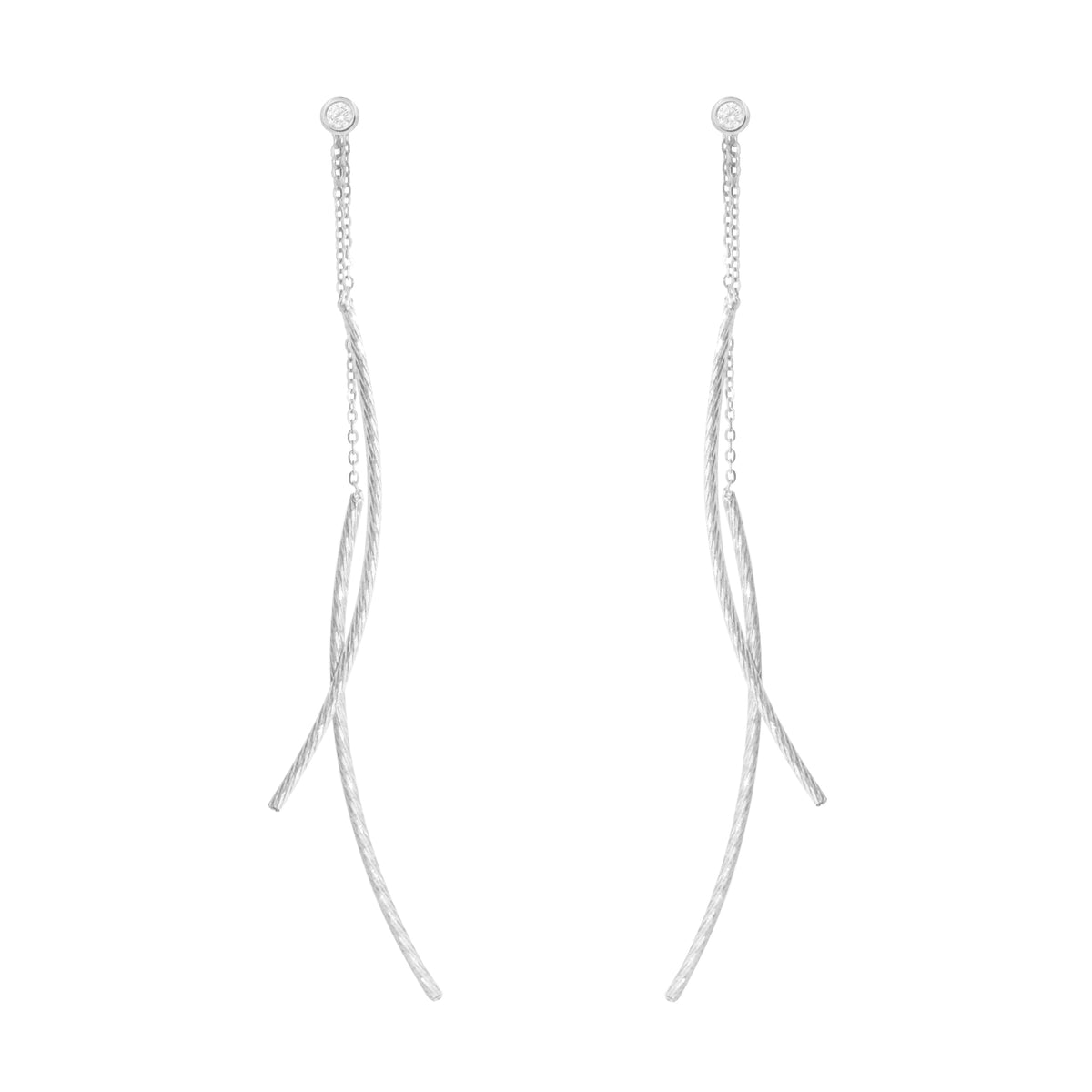 Diamond Cut Flutter Earrings