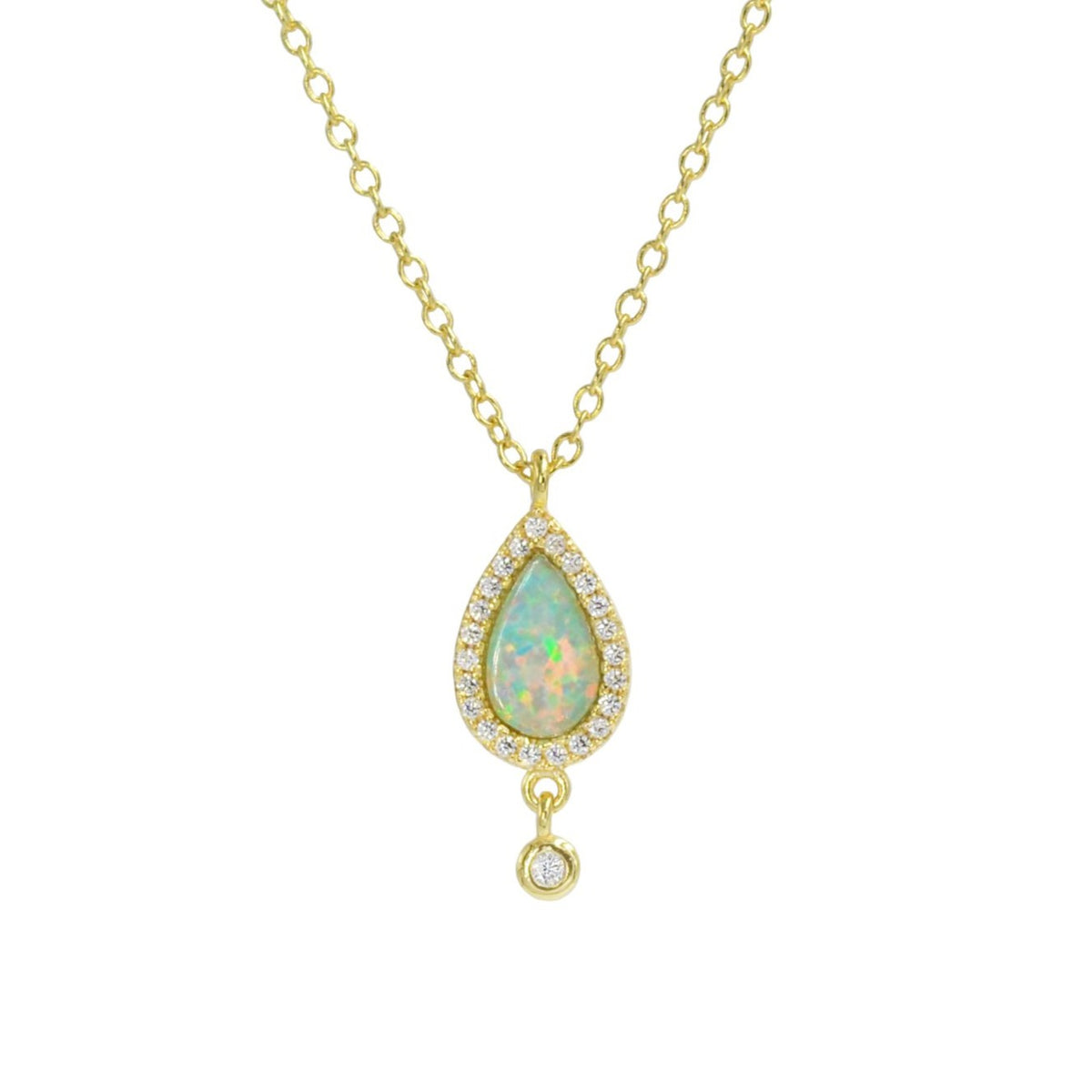 Opal Teardrop Necklace
