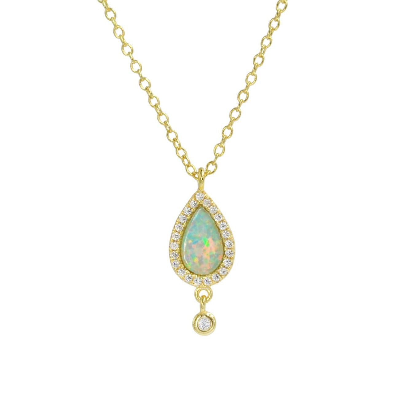 Opal Teardrop Necklace