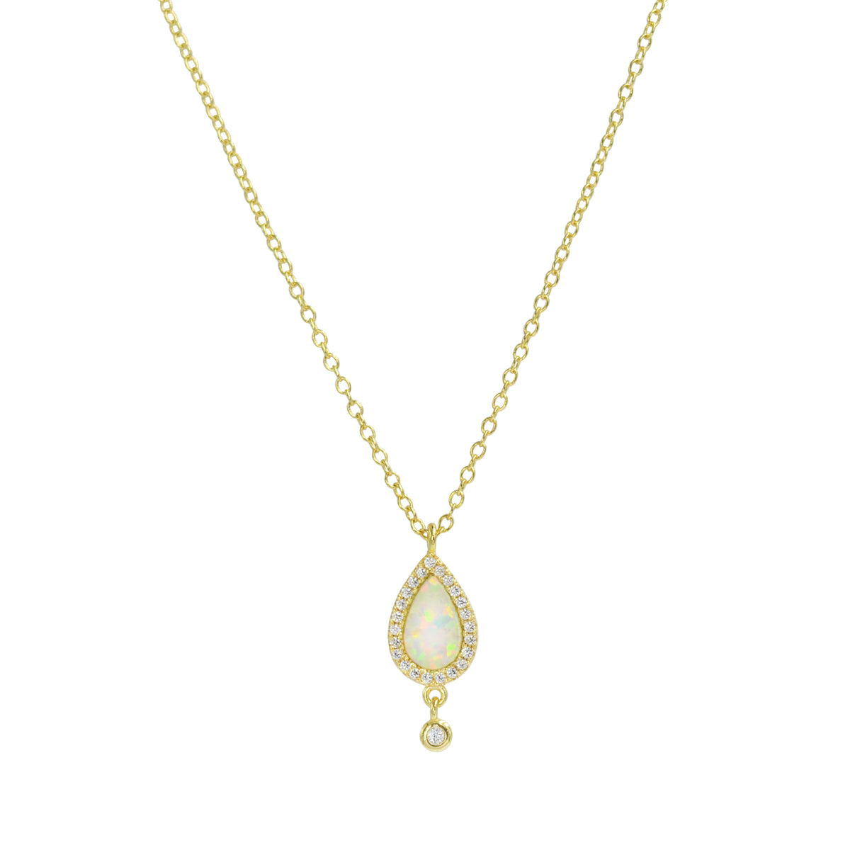 Opal Teardrop Necklace