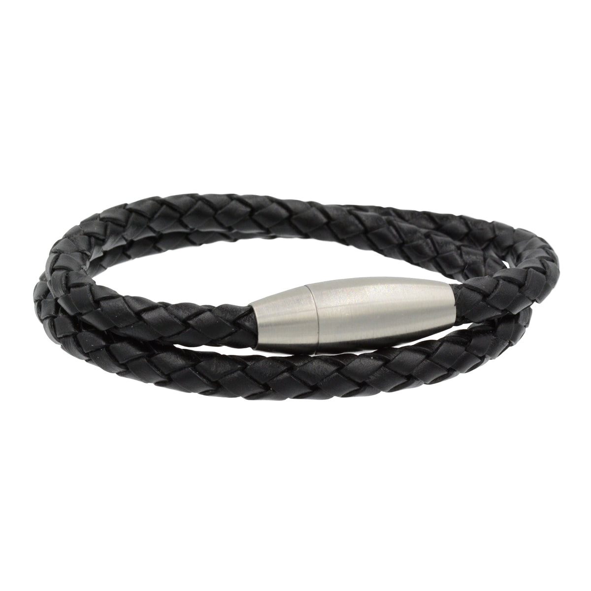 Double Wrapped Men&#39;s Leather Bracelet