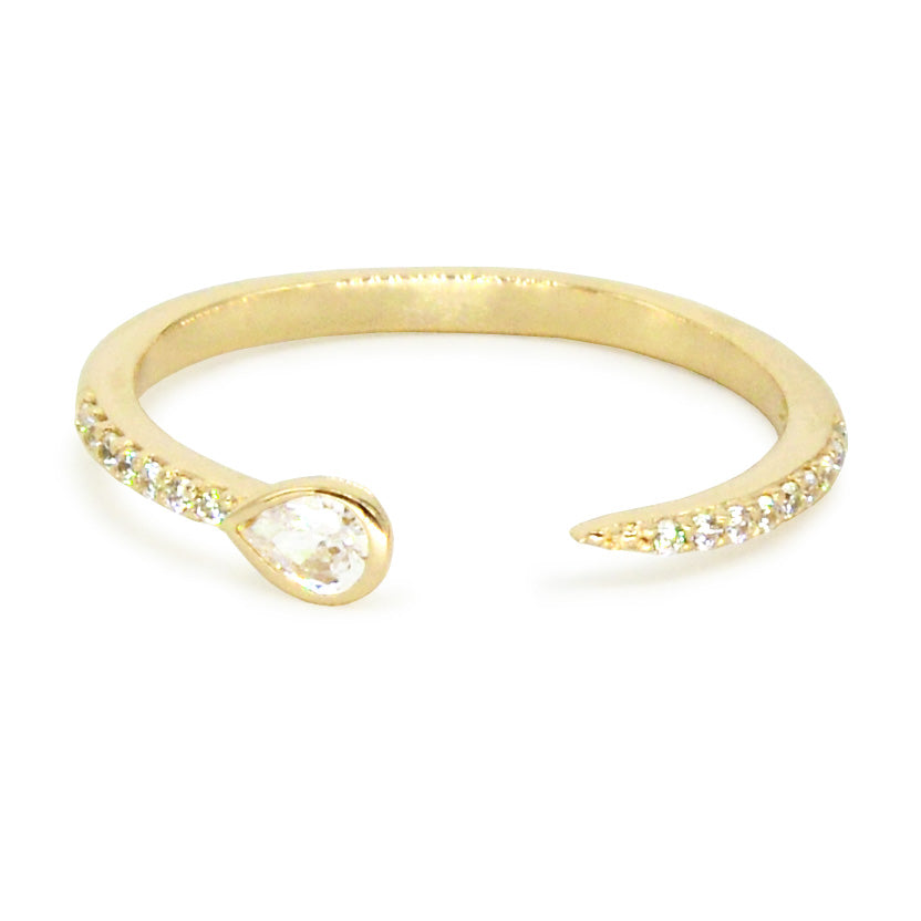 Open Pear Ring