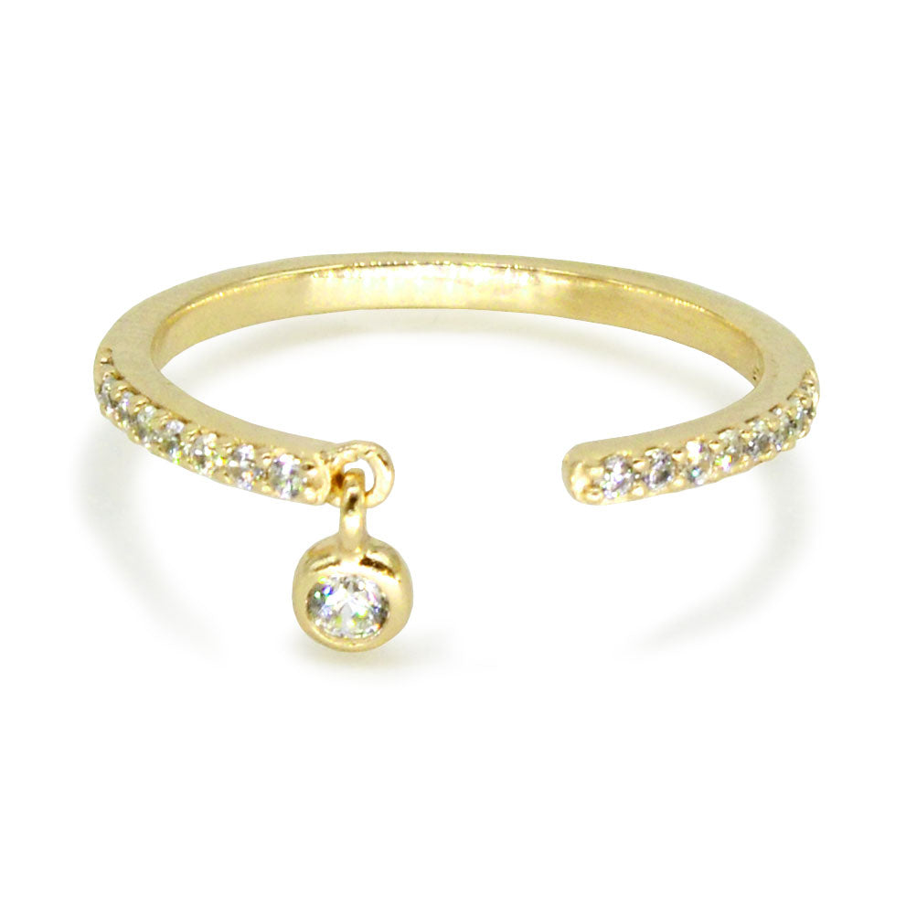 Solitaire Bezel Diamond Ring – Baby Gold