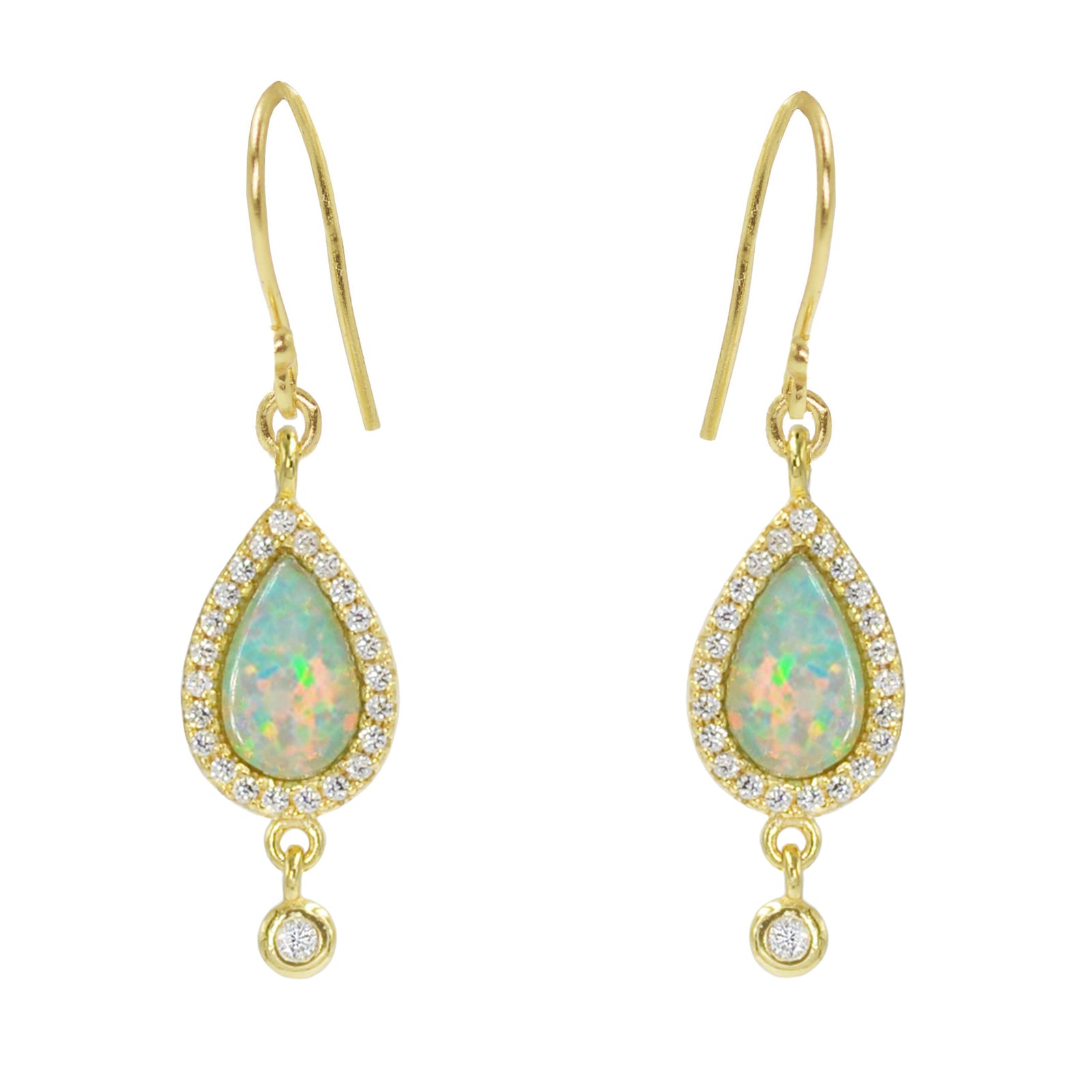 Opal Teardrop Earrings