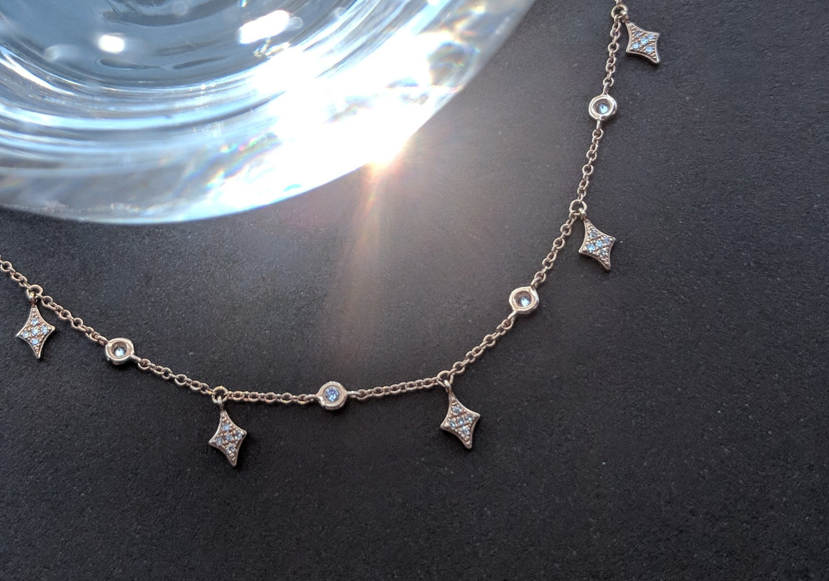 Diamond Kite Choker Necklace