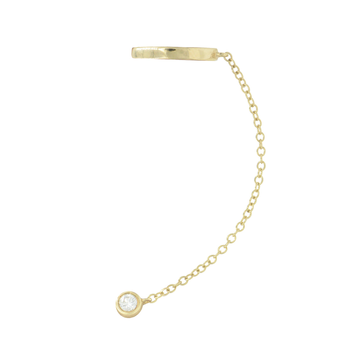 Diamond Stud and Cuff Earring