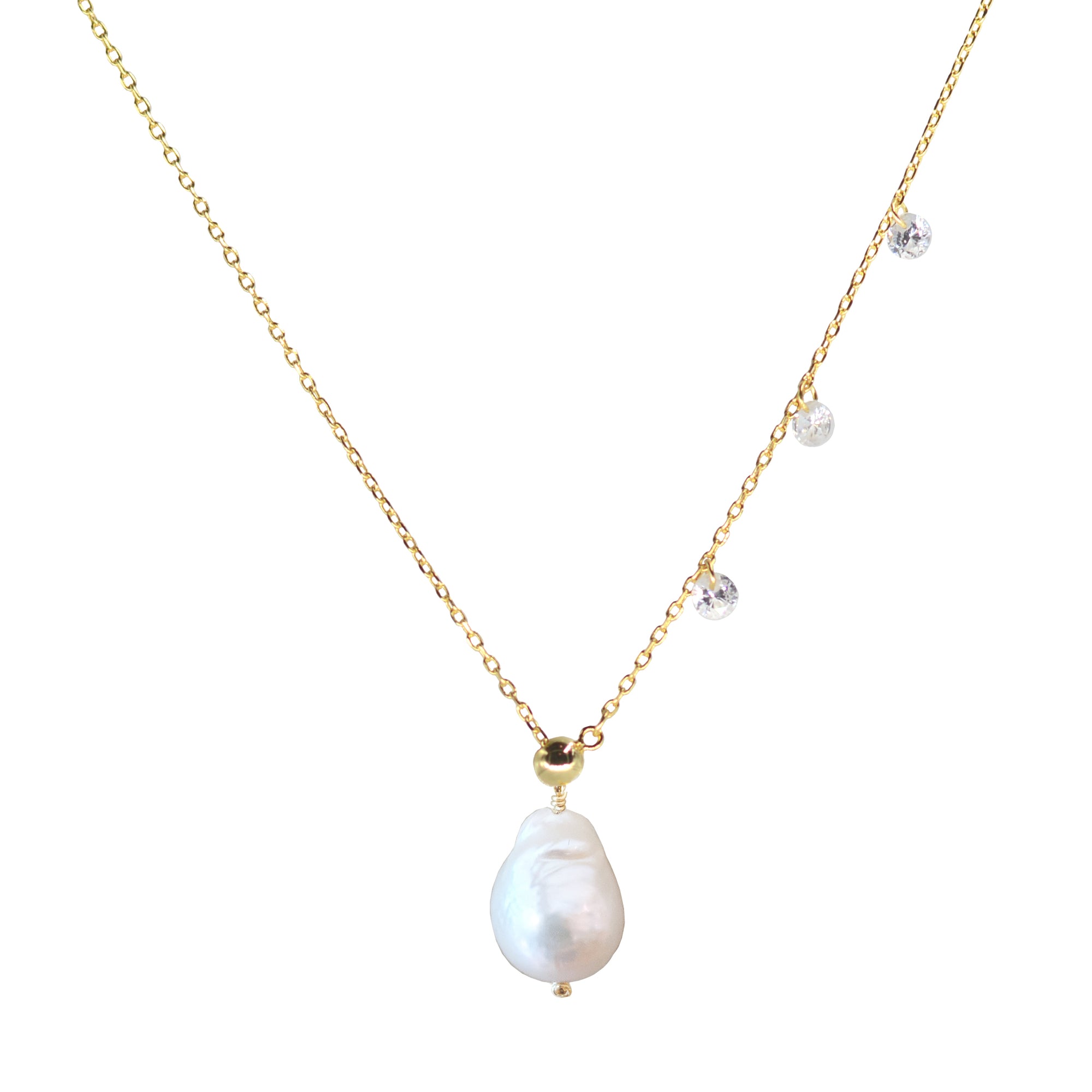 Double Slider Lariat with Pearl Drop