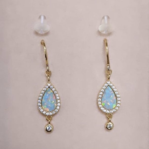 Opal Teardrop Earrings