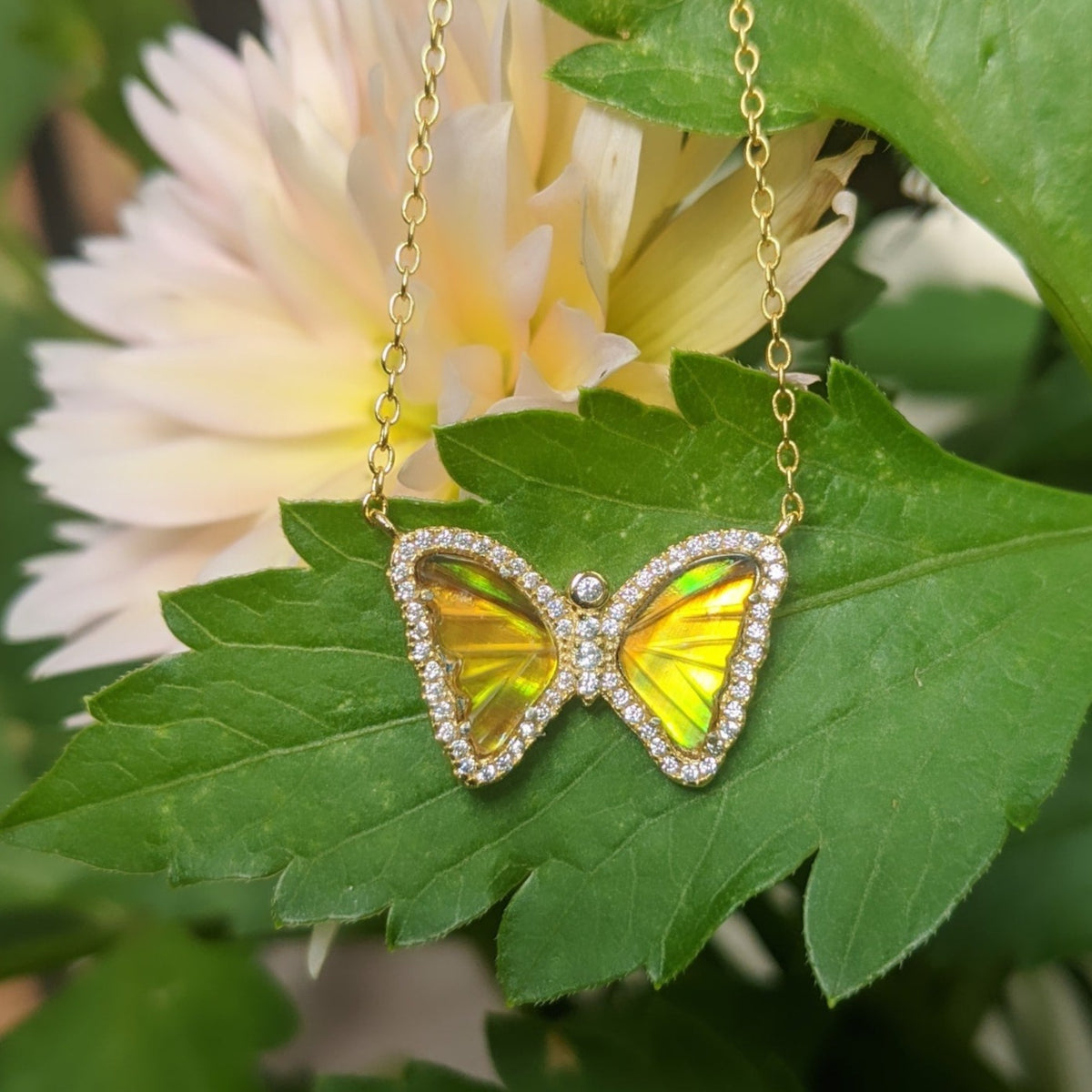 Mini Mother-of-Pearl Butterfly Necklace