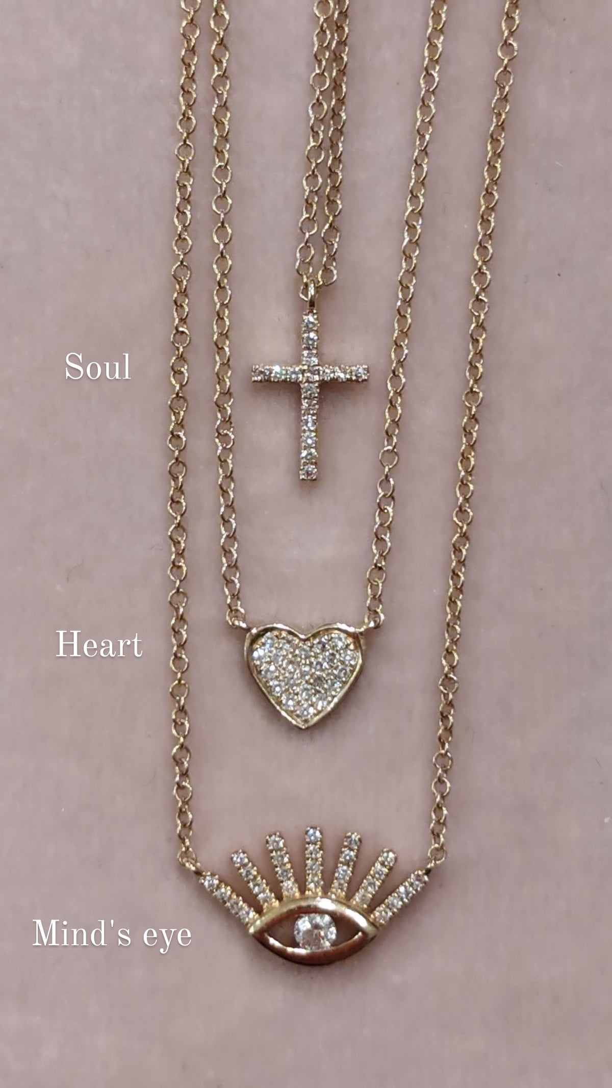 Diamond Cross Necklace - Mini