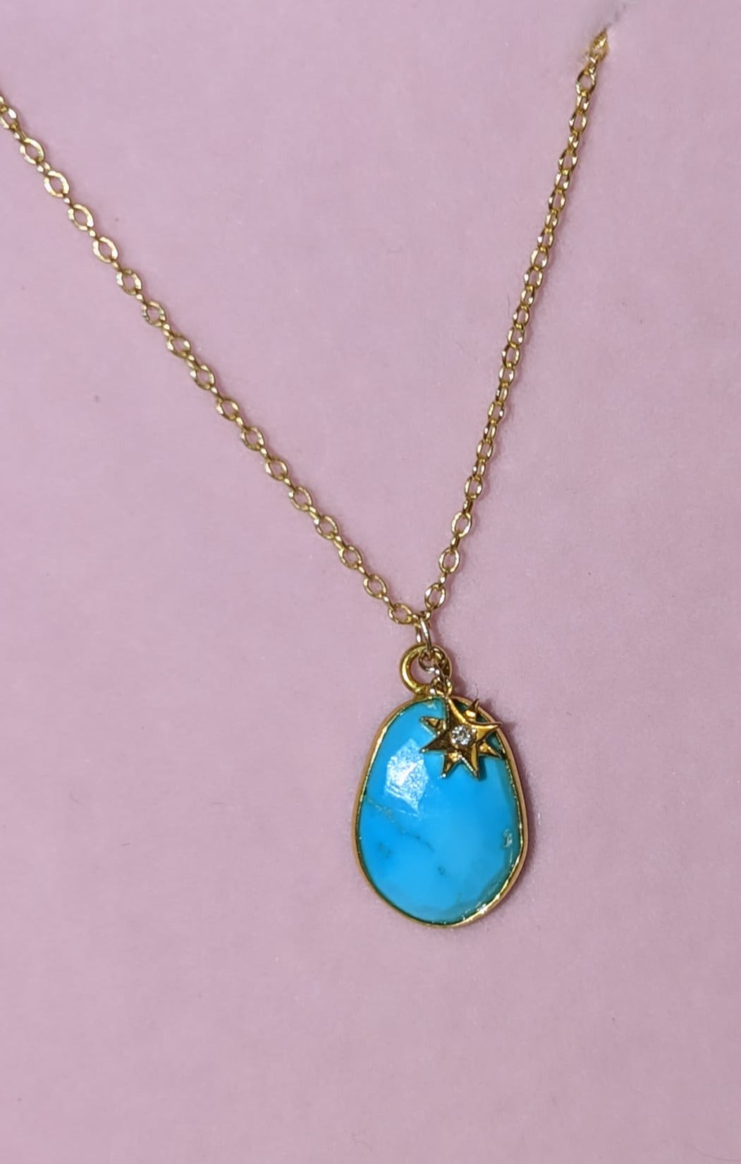 Wealth” Turquoise pendant, gold chain, luxury gift for women – Crystal  boutique